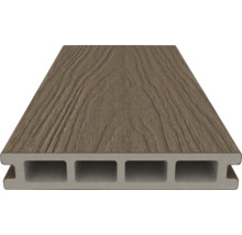 Lame de terrasse en composite bois avec profilé à chambre creuse