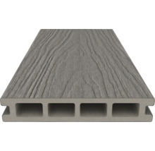 Lame de terrasse en composite bois avec profilé à chambres creuses