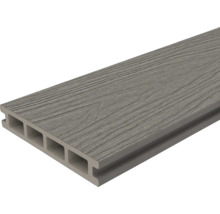 Lame de terrasse en composite bois avec profilé à chambre creuse