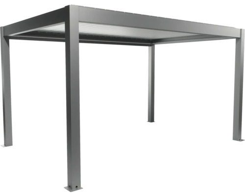 Freistehende graue Pergola aus Metall für den Garten