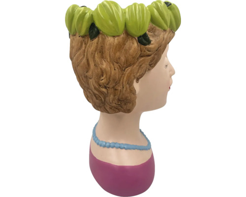 Pot de fleurs tête de femme de profil