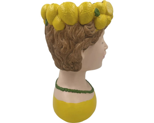 Figurine décorative de plante tête de femme avec des citrons