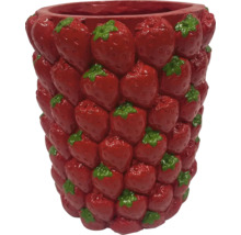 Blumentopf mit Erdbeer-Design