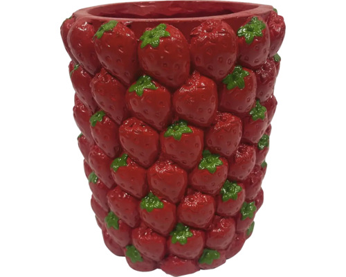 Übertopf Erdbeere Ø 20 H 23 cm Blumentopf mit Erdbeer-Design
