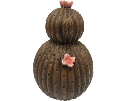 Cactus décoratif en céramique avec des applications de fleurs