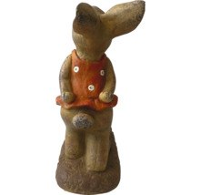 Figurine décorative de lapin avec robe pour le jardin et la maison
