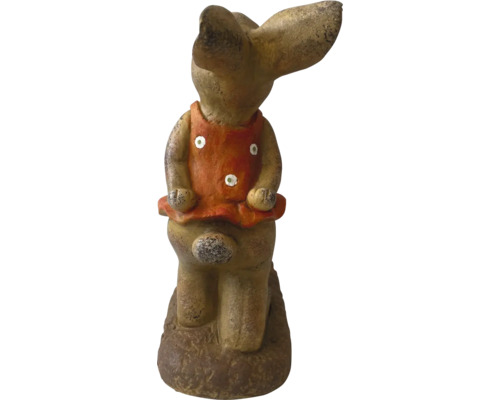 Figurine décorative de lapin avec robe pour le jardin et la maison