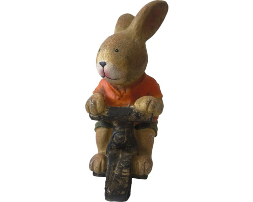 Dekorative Hasenfigur auf einem Motorrad