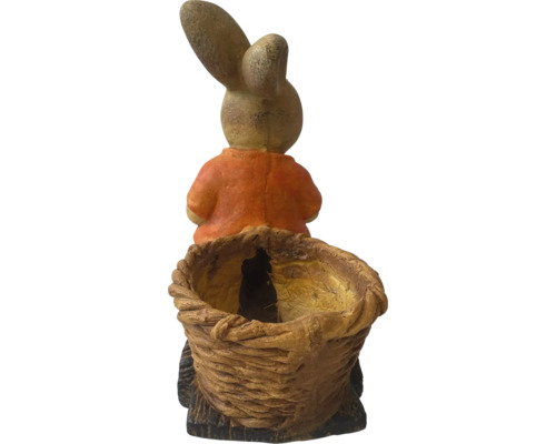 Dekorative Hasenfigur mit Korb für Innenräume