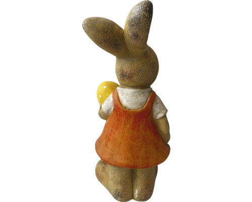 Lapin de Pâques décoratif avec robe et œuf