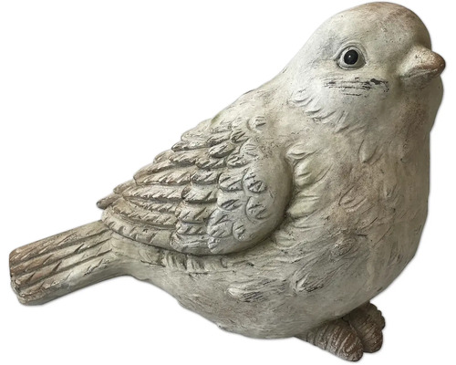 Figurine décorative Lafiora Oiseau 33,5 x 20 x 25 cm blanc Figurine décorative d'oiseau de jardin