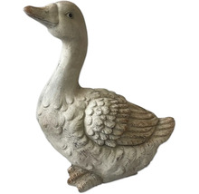 Figurine de jardin décorative d'une oie en pierre