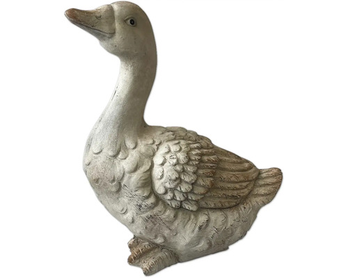 Figurine de jardin décorative d'une oie en pierre