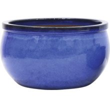 Pot de fleurs bleu pour l'intérieur