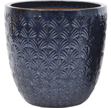 Pot de fleurs avec motif de feuilles