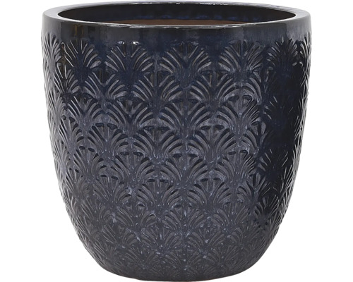 Pot de fleurs décoratif avec motif de feuilles