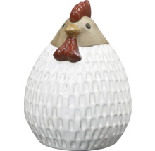 Figurine décorative en céramique d'une poule