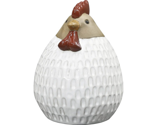 Figurine décorative en céramique d'une poule