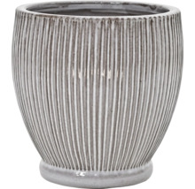 Pot de fleurs avec des rainures verticales