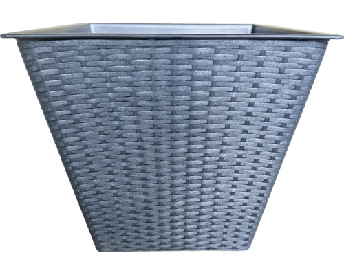 Pot de fleurs aspect rotin