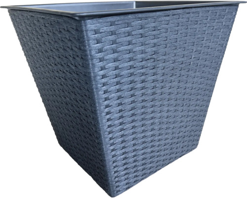 Pot de fleurs aspect rotin