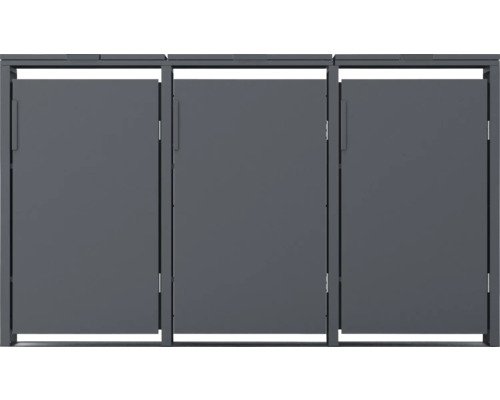 Mülltonnenbox mit drei Türen
