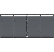 Paroi de confidentialité en aluminium avec porte