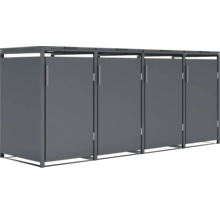 Cache-poubelle pour quatre poubelles