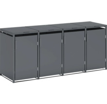 Box à ordures pour quatre poubelles