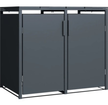 Cache-conteneur pour deux poubelles