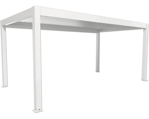 Freistehende weisse Pergola für den Garten