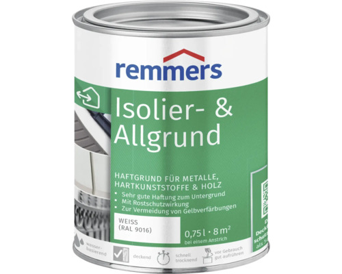 Remmers Isolier- und Allgrund, Haftgrund für Metalle, Kunststoffe und Holz, 0,75 Liter Dose