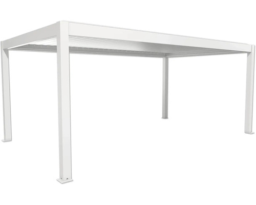 Pergola Biohort 6x3,5 608 x 368 cm blanc-argent Pergola d'extérieur en aluminium blanc