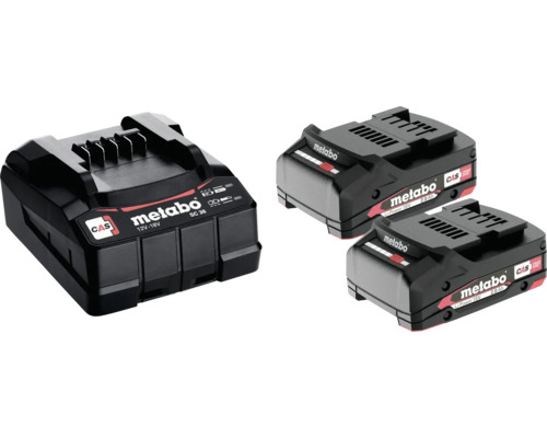 Chargeur de batterie Metabo avec deux batteries