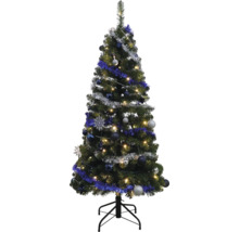 Sapin de Noël décoré avec boules et guirlandes