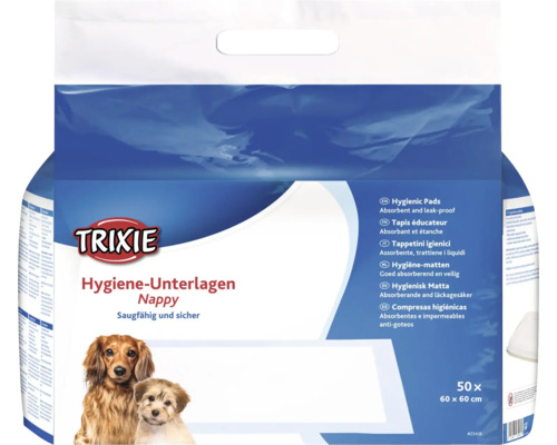 Trixie Hygiene-Unterlage Nappy 60x60 cm Trixie Hygieneunterlagen für Hunde, 50 Stück, 60 x 60 cm