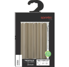 Emballage d'un rideau de douche en textile hydrofuge mesurant 180 sur 200 cm