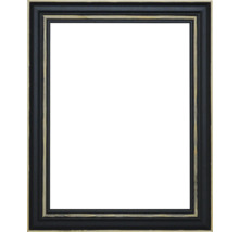 Cadre photo avec finition noire et dorée