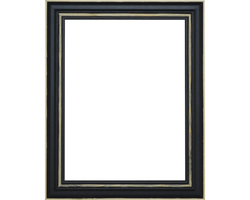 Cadre photo avec finition noire et dorée