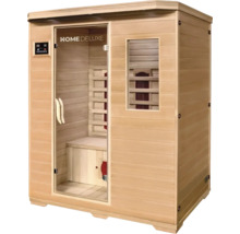 Home Deluxe Sauna aus Holz mit Steuerungselementen und Glaselementen