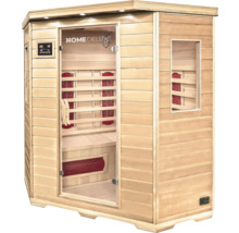 Home Deluxe Sauna aus Holz mit Glastür und Infrarotstrahlern