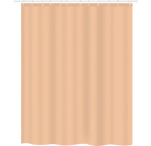 Rideau de douche en tissu avec crochets sur une tringle