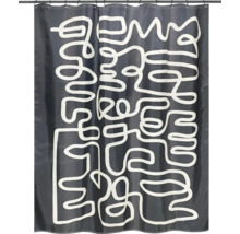 Rideau de douche avec motif abstrait