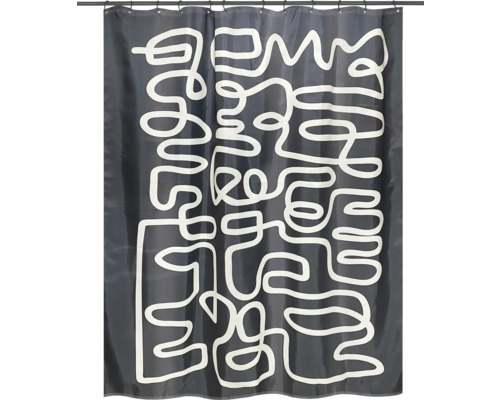 Rideau de douche avec motif abstrait