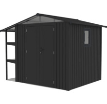 Gartenschuppen mit Doppeltür, Fenster und Regalen