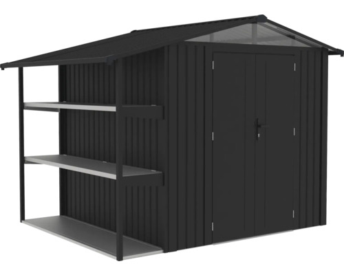 Gartenschuppen mit Regalen und Doppeltür