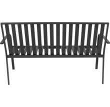 Banc de jardin en métal avec accoudoirs et dossier