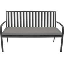 Banc de jardin en métal avec coussin d'assise