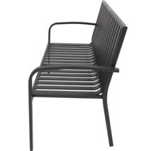 Banc de jardin en métal avec accoudoirs