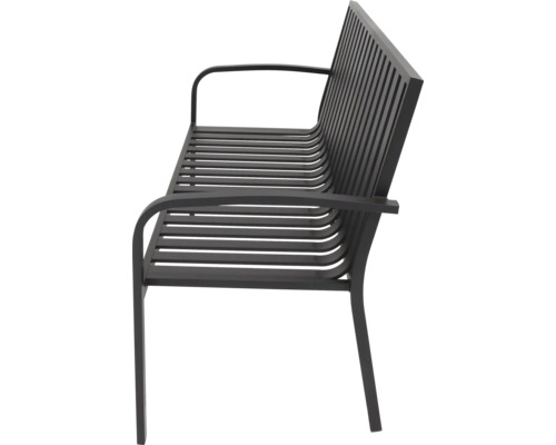 Banc de jardin en métal avec accoudoirs